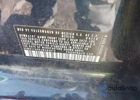 2018 Volkswagen Golf Tsi S/Tsi Se z USA, uszkodzony, nr VIN 3VWG17AU0JM282819